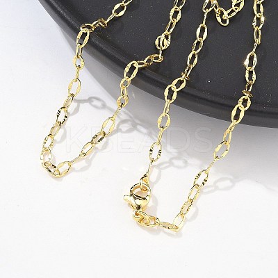 Brass Paperclip Chains Necklace for Women NJEW-P265-29G-1