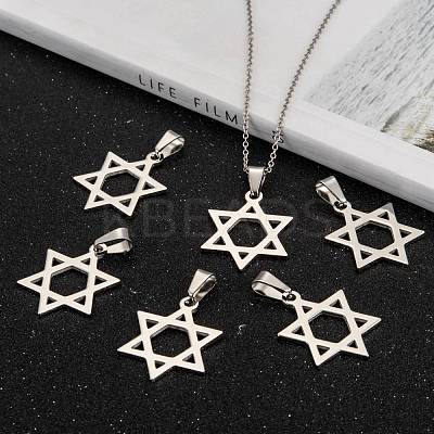 Tarnish Resistant Boy Jewelry Original Color 201 Stainless Steel Pentagram Pendants STAS-I032-224-1