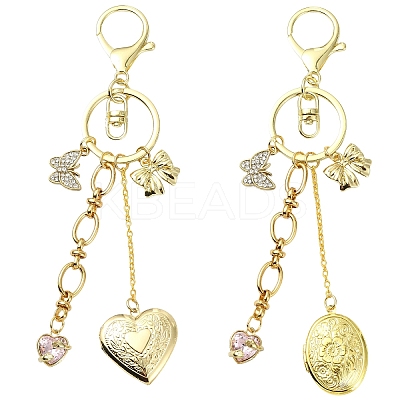 Brass Locket Pendants Keychain KEYC-YW00281-01-1