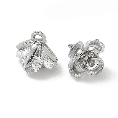 Brass Micro Pave Cubic Zirconia Pendants KK-S350-14P-1