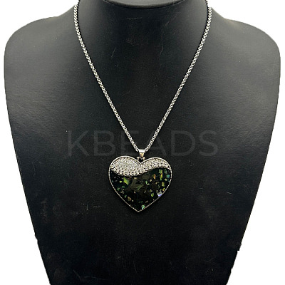 Alloy Crystal Rhinestone & Resin Pendant Necklaces LS-SG2819-7-1