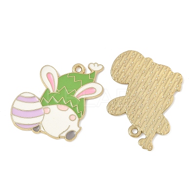 Easter Alloy Enamel Pendants ENAM-I082-02G-05-1