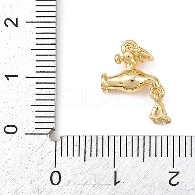 Brass Micro Pave Cubic Zirconia Pendants KK-G544-34G-1