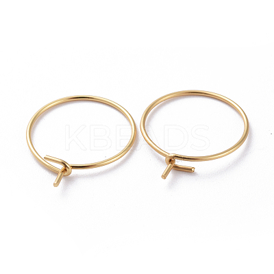 316 Surgical Stainless Steel Hoop Earring Findings STAS-J025-01A-G02-1
