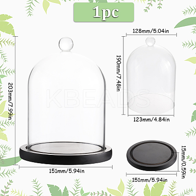 1Pc Glass Dome Cover AJEW-SC0002-60B-03-1