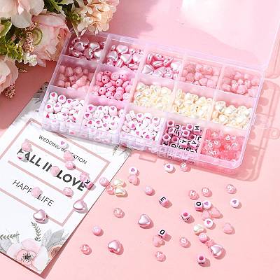 DIY Heart Letter Beads Findings Kit DIY-FS0009-98-1