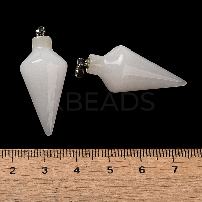Natural White Jade Pendants G-Z055-02P-19-1