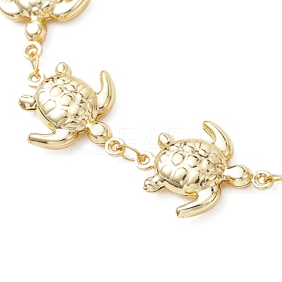 304 Stainless Steel Turtle Link Chain Bracelets for Women AJEW-AN00770-1