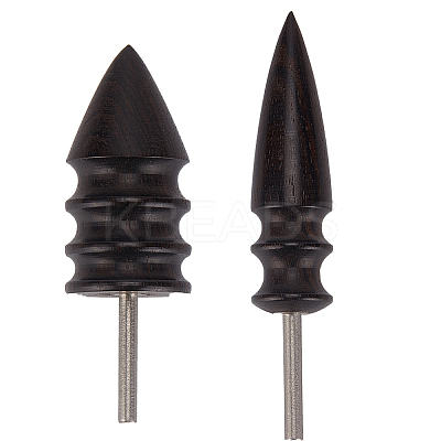 2Pcs 2 Style Bullet Shape Sandalwood Polish Heads TOOL-GF0003-37-1