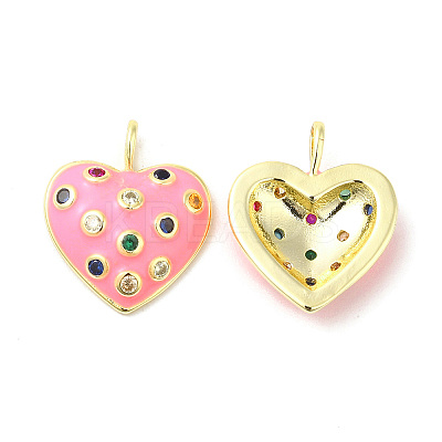 Real 16K Gold Plated Brass Micro Pave Colorful Cubic Zirconia Pendants ZIRC-L103-056G-1
