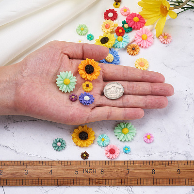 210Pcs 7 Style Resin Cabochons CRES-CD0001-02-1