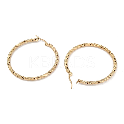 PVD Vacuum Plating 201 Stainless Steel Hoop Earrings LS-EJEW-I309-62D-G-1