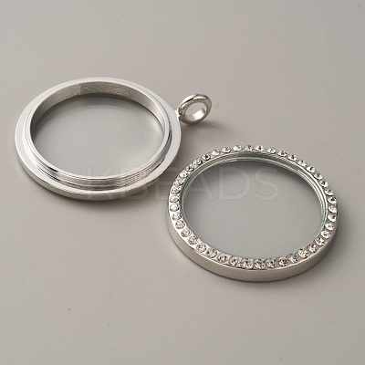 Alloy Crystal Rhinestone Locket Pendants FIND-WH0061-78P-1