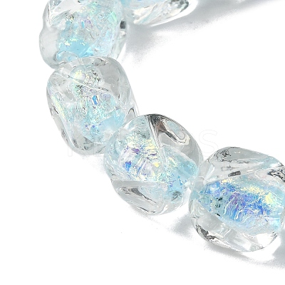 Handmade Foil Lampwork Beads Strands FOIL-C002-01F-1