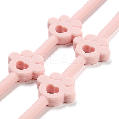 2 in 1 Silicone Baby Pacifier Holder Chains AJEW-G050-02C-1