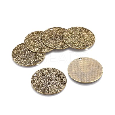 Tibetan Style Alloy Pendants TIBEP-QA2298-AB-LF-1