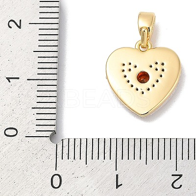 Brass Micro Pave Cubic Zirconia Pendants KK-Q030-02C-G-1