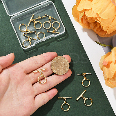 10 Sets Brass Toggle Clasps KK-BBC0021-07-1