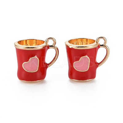 Rack Plating Alloy Enamel Charms ENAM-T015-013G-NR-1