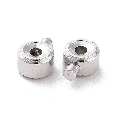Anti-Tarnish Rhodium Plated 925 Sterling Silver Crimp Beads STER-D035-01P-1