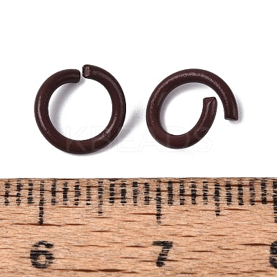 Spray Painted Iron Open Jump Rings IFIN-T017-04B-02-1