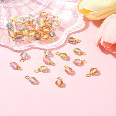 40Pcs Gradient Color Resin Pendants PALLOY-FS00029-1