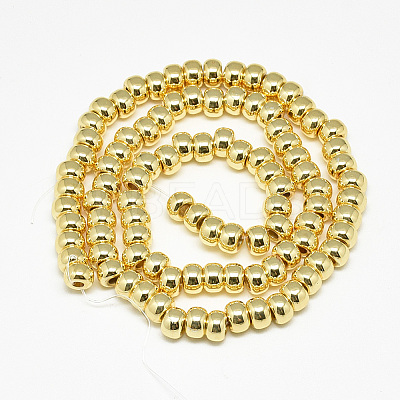 Electroplate Non-magnetic Synthetic Hematite Beads Strands LS-G-Q465-38G-1