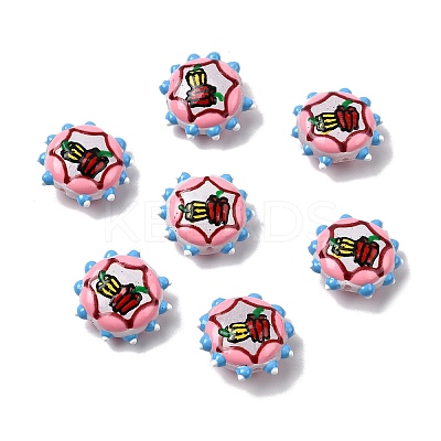Baking Paint Glass Enamel Beads LAMP-K039-34G-1