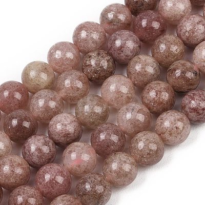 Natural Strawberry Quartz Beads Strands G-H350-A01-10mm-1