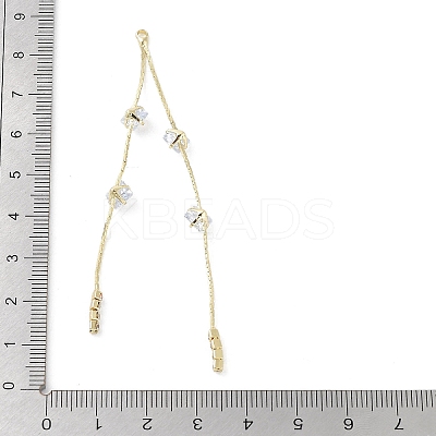 Brass Micro Pave Cubic Zirconia Big Pendants KK-C040-04G-1