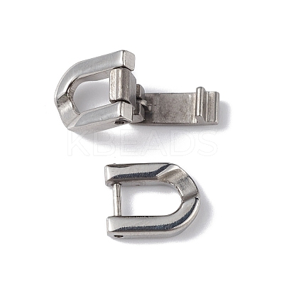 Non-Tarnish 304 Stainless Steel Fold Over Clasps STAS-G307-11C-P-1
