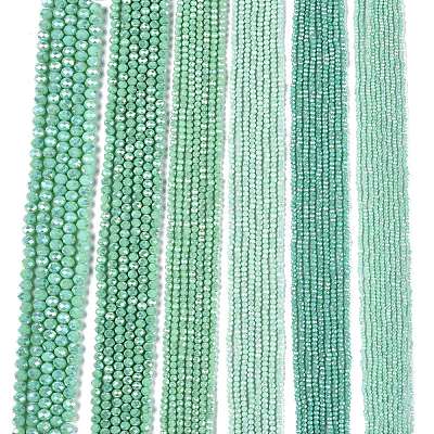 Electroplate Glass Beads Strands EGLA-A044-P4mm-B14-1