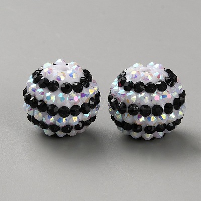 Resin Rhinestone Beads RB-WH0003-08N-1