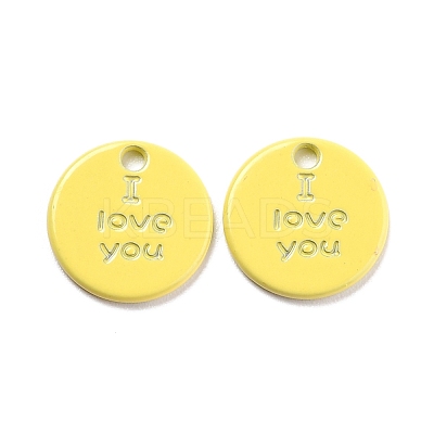 Alloy Spray Painted Charms PALLOY-B005-02H-1
