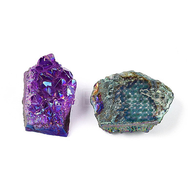 13Pcs Electroplated Spray Painted Natural Amethyst Geode Cornucopia Mineral Specimen G-N347-14-1