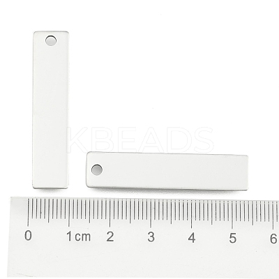 Tarnish Resistant 201 Stainless Steel Rectangle Stamping Blank Tag Pendants X-STAS-R064-15B-1