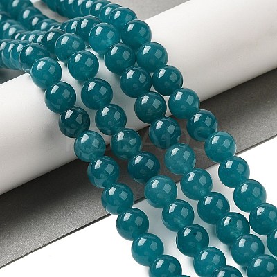 Natural Dyed White Jade Beads Strands G-M402-C04-16-1