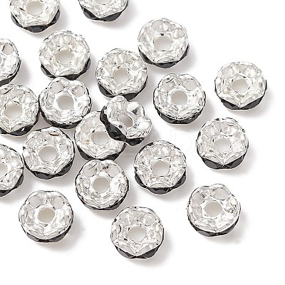Brass Rhinestone Spacer Beads RB-YW0001-05B-04S-1