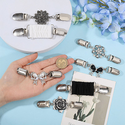 7Pcs 7 Styles Alloy Cardigan Clips JEWB-CA0001-70-1