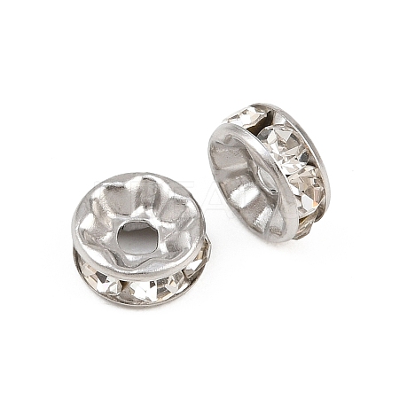304 Stainless Steel Rhinestone Spacer Beads STAS-N133-02B-01P-1