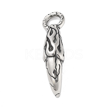 304 Stainless Steel Big Pendants STAS-M336-04AS-1