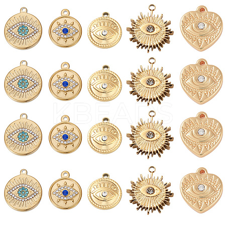 10Pcs 5 Styles 304 Stainless Steel Pendants STAS-SC0009-40-1