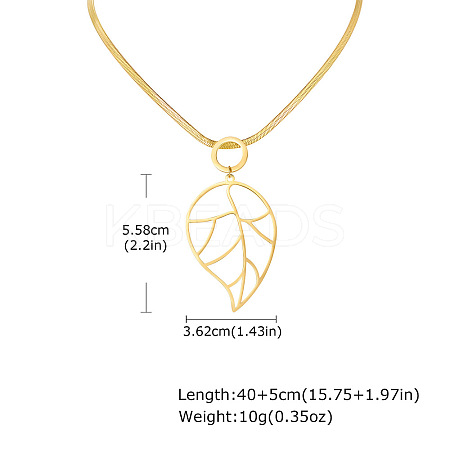 304 Stainless Steel Pendant Flat Snake Chain Necklaces for Women WG4CB9D-03-1