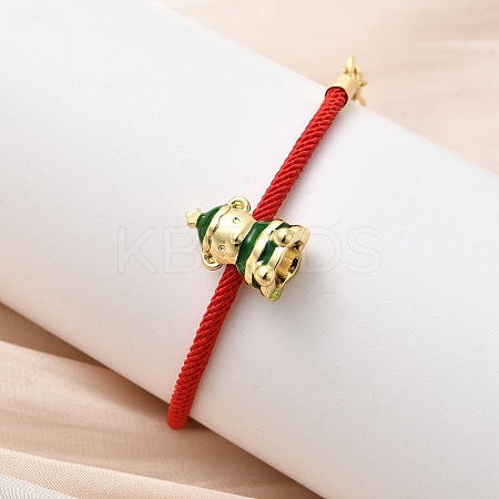 Christmas Nylon Cord Bracelets BJEW-L715-02G-02-1