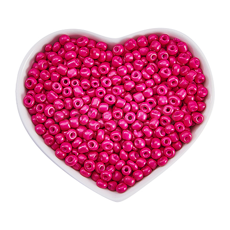 6/0 Baking Paint Glass Seed Beads SEED-OL0002-09-4mm-06-1