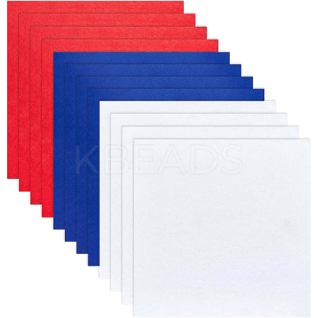 BENECREAT 30 Sheets 3 Colors Independence Day Theme Squares Felt Fabric DIY-BC0004-38-1