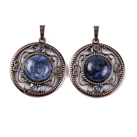 Natural Sodalite Pendants G-Q158-03-10-1
