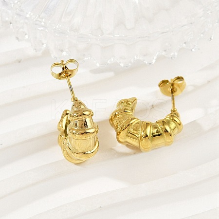 304 Stainless Steel Stud Earrings EJEW-S272-02G-1