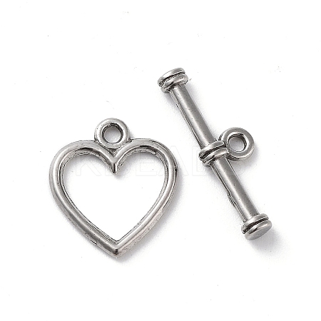 Non-Tarnish 304 Stainless Steel Toggle Clasps STAS-A092-08B-P-1