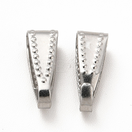 Non-Tarnish 304 Stainless Steel Snap on Bails STAS-P319-17P-1